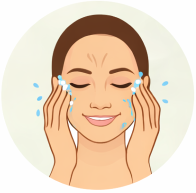 Gently apply to damp skin and massage in circular motions for 1–2 minutes