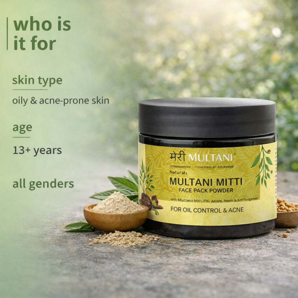 Merimultani - Pure & Natural Multani Mitti Face Pack Powder