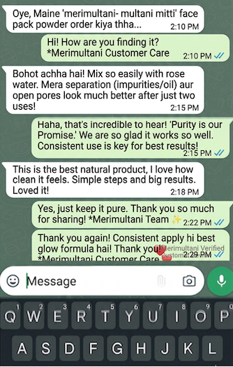 WhatsApp testimonial 4