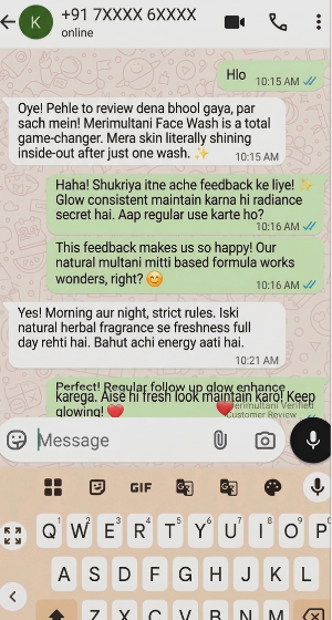 WhatsApp testimonial 1