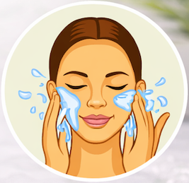 Wash thoroughly with water and pat dry