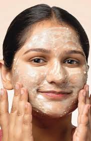 Spread a smooth layer evenly over the face and neck